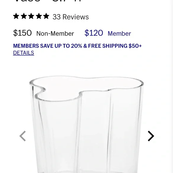 Alvar Aalto Littala Wavy Glass Vase from MOMA Museum of Modern Art NYC. 🪻🪻🪻 - Picture 9 of 9